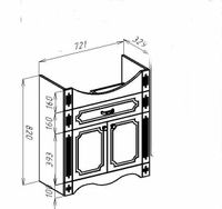 Тумба под раковину Bellezza Кантри 75 4639912000011 Белая — фото 3, Мебель для ванной