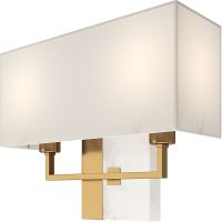 Настенный светильник Maytoni Table Floor Bianco Z030WL-02BS Белый Латунь — фото 1, Бра