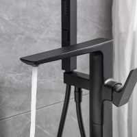 Смеситель для ванны Allen Brau Infinity 5.21009-31 Черный матовый — фото 26, Смесители напольные