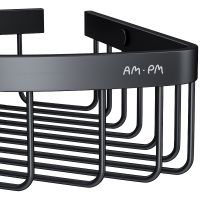 Комплект душевого уголка с душевой системой и аксессуарами AM.PM Gem 90x90 WK90EN профиль Черный матовый стекло прозрачное — фото 30, Душевые уголки четверть круга