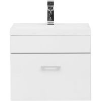 Тумба с раковиной Aquanet Верона 50 287665 подвесная Белая — фото 3, Тумбы с раковиной