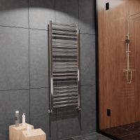 Водяной полотенцесушитель Terminus Грета П18 500х1400 4670078530608 Хром, нижнее подключение, G 1/2" ВР, с комплектом вентилей — фото 3, Водяные полотенцесушители