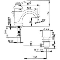 Смеситель для раковины Jacob Delafon Fairfax E72090-CP Хром — фото 4, Смесители для раковины