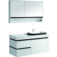 Зеркальный шкаф Orans BC-6019-1200 601912lЗ Белый Черный — фото 2, Мебель для ванной