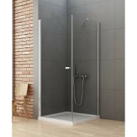 Душевой уголок New Trendy New Soleo Chrome 100х120 D-0142A/D-0151B профиль Хром стекло прозрачное — фото 2, Душевые уголки