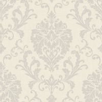 Обои Grandeco Icon IC 2002 Винил на флизелине (0,53*10,05) Бежевый/Серый, Дамаск — фото 1, Обои для стен