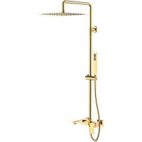 Душевая система Boheme Qubic 478-G Золото глянцевое — фото 1, Душевое оборудование. Душевая программа