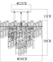 Люстра Artelamp Mintaka A1005PL-8GO Прозрачная Золото — фото 4, Люстры