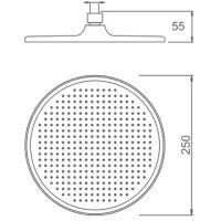 Верхний душ Splenka S451.50.06 Черный матовый — фото 3, Верхние души