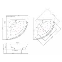 Акриловая ванна Ceruttispa С-401А 150x150 10353 с гидромассажем — фото 16, Акриловые ванны