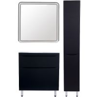 Тумба под раковину Style Line Бергамо 80 СС-00002313 Черная антискрейч — фото 5, Мебель для ванной