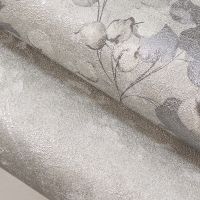 Обои Solo Lunaria E106406 Винил на флизелине (1,06*10) Серый/Серебряный, Однотонные/Штукатурка — фото 2, Обои для стен