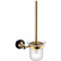 Ершик для унитаза CeramaLux Luxury 57513 Черный Золото — фото 1, Ершики для унитаза