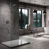 Душевая система Black&White Universe U7566GM 7566GM с термостатом Gun Metal — фото 4, Душевое оборудование. Душевая программа