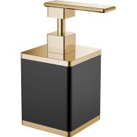 Дозатор для жидкого мыла Boheme 10969-B-G Черный Золото — фото 1, Дозаторы