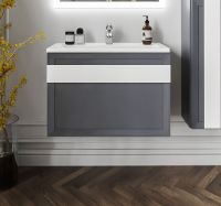 Тумба под раковину Бриклаер Берлин 80 подвесная Оникс серый арт-4627125416156 — фото 2, Тумбы под раковину