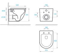 Товар: Унитаз Koller Pool Round RN-0520-RW подвесной с сиденьем Микролифт - фото 3 Унитаз Koller Pool Round RN-0520-RW подвесной с сиденьем Микролифт — фото 3, Унитазы