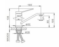 Смеситель для кухни Frap H45 F4545 Белый Хром — фото 6, Смесители для кухни