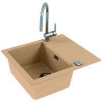 Кухонная мойка Alveus Granital Cadit 10 Beige G55 590x500 1132019 Бежевая — фото 2, Кухонные мойки