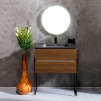 Тумба под раковину Boheme Armadi Art Vallessi 80 837-080-D подвесная Dark Oak — фото 4, Мебель для ванной