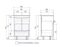 Тумба под раковину Vigo Grani 60 tn.tn.GRI.ELI.60.2D.1Y Белая — фото 4, Тумбы под раковину