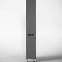 Шкаф пенал Style Line Марелла 30 Люкс Plus СС-00002420 с бельевой корзиной Серый матовый антискрейтч — фото 1, Пеналы для ванной комнаты