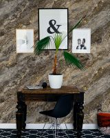 Обои Wiganford by Solo Lunman ER1607 Винил на флизелине (1,06*10,05) Коричневый/Золото, Мрамор — фото 2, Обои для стен