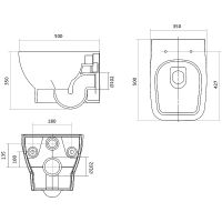 Товар: Комплект унитаза с инсталляцией Santek Нео 1WH501776 с сиденьем Микролифт и Черной матовой клавишей смыва - фото 8 Комплект унитаза с инсталляцией Santek Нео 1WH501776 с сиденьем Микролифт и Черной матовой клавишей смыва — фото 8, Комплекты унитаз + инсталляция