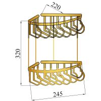 Угловая полка Boheme Brillante 10453 Хром — фото 2, Полки для ванной и душа