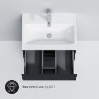 Товар: Тумба под раковину AM.PM Gem S 60 M91FSX0602GM Графит матовый - фото 6 Тумба под раковину AM.PM Gem S 60 M91FSX0602GM Графит матовый — фото 6, Мебель для ванной