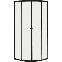 Душевой уголок Orange E01-090TB/G 90x90 профиль Черный стекло прозрачное — фото 1, Душевые уголки четверть круга