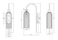 Настенный светильник Maytoni Modern Antic MOD302WL-01GR Серый Золото — фото 5, Бра