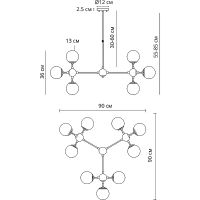 Товар: Люстра Artelamp Bolla A1664SP-12GO Белая Золото - фото 4 Люстра Artelamp Bolla A1664SP-12GO Белая Золото — фото 4, Люстры