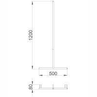 Поручень Nofer Santorini 16344.B Хром — фото 2, Поручни для ванной
