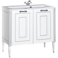 Тумба с раковиной Aquanet Паола 90 213016 Белая — фото 1, Тумбы с раковиной