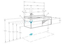 Тумба под раковину Aquaton Сакура 120 1A219701SKW80 подвесная Ольха наварра Белый глянец — фото 8, Тумбы под раковину