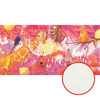 Фреска Ortograf Животные 33525 Фактура флок FLK Флизелин (5*2,5) Розовый/Разноцветный, Животные/Листья/Абстракция — фото 1, Фрески