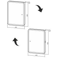 Зеркальный шкаф Silver Mirrors Фиджи Flip 60 LED-00002472 с подсветкой Белый — фото 14, Мебель для ванной