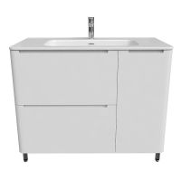 Тумба с раковиной Iddis Edifice 100 EDI10WFi95K Белая — фото 2, Тумбы с раковиной