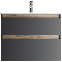 Тумба под раковину AM.PM X-Joy 80 M85AFHX0802BM подвесная Черная матовая — фото 1, Тумбы под раковину