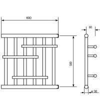 Водяной полотенцесушитель Ника Econ ПМ-6 50/60 Хром — фото 2, Водяные полотенцесушители