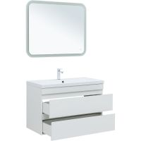 Товар: Тумба под раковину Aquanet Нота New 100 335420 подвесная Белый глянец - фото 7 Тумба под раковину Aquanet Нота New 100 335420 подвесная Белый глянец — фото 7, Мебель для ванной