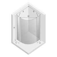 Душевой уголок New Trendy New Soleo Chrome 100х100 K-0417 профиль Хром стекло прозрачное — фото 7, Душевые уголки