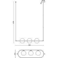 Подвесной светильник Maytoni Modern Erich MOD221PL-03BS Белый Латунь — фото 5, Подвесные светильники