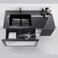 Тумба с раковиной Orans BC-9015-1200L 120 90151200L подвесная Темно-серая — фото 3, Мебель для ванной