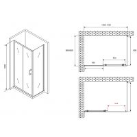 Товар: Душевой уголок Abber Schwarzer Diamant 130x60 AG301305-S605 профиль Хром стекло прозрачное - фото 4 Душевой уголок Abber Schwarzer Diamant 130x60 AG301305-S605 профиль Хром стекло прозрачное — фото 4, Прямоугольные душевые уголки