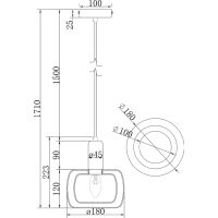 Подвесной светильник Maytoni Modern Vision MOD411PL-01G Прозрачный Золото — фото 8, Подвесные светильники