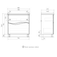 Тумба под раковину Volna 80.2Y tnVLN80.2Y-01 Белая — фото 10, Тумбы под раковину