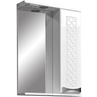 Зеркало со шкафом Stella Polar Ванда 50/С SP-00000198 с подсветкой Белое — фото 1, Зеркальные шкафы в ванную