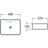 Раковина SantiLine 48 SL-1011MB Черная матовая — фото 2, Раковины накладные